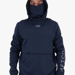 AFTCO Navy Reaper Sweatshirt with Face Cover - Men’s Small